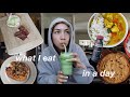 my matcha latte recipe + what I eat in a day  *realistic, easy fall meals*