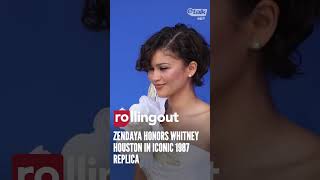 Zendaya Honors Whitney Houston in Iconic 1987 Replica