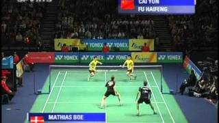 all england open 2009 Yun CAI Haifeng FU vs Mathias BOE Carsten MOGENSEN All England Open 2009 Semi Final1