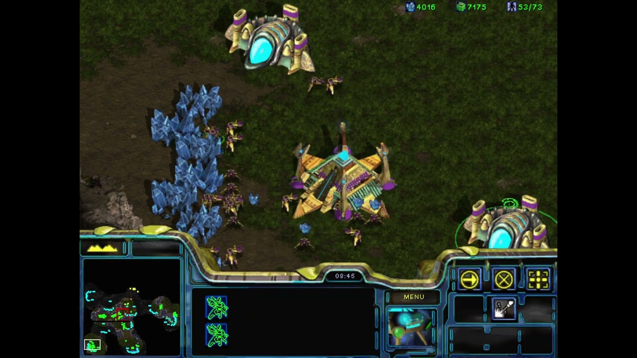 StarCraft1 Remastered   1 Protoss VS 7 Zerg CHEAT part 1