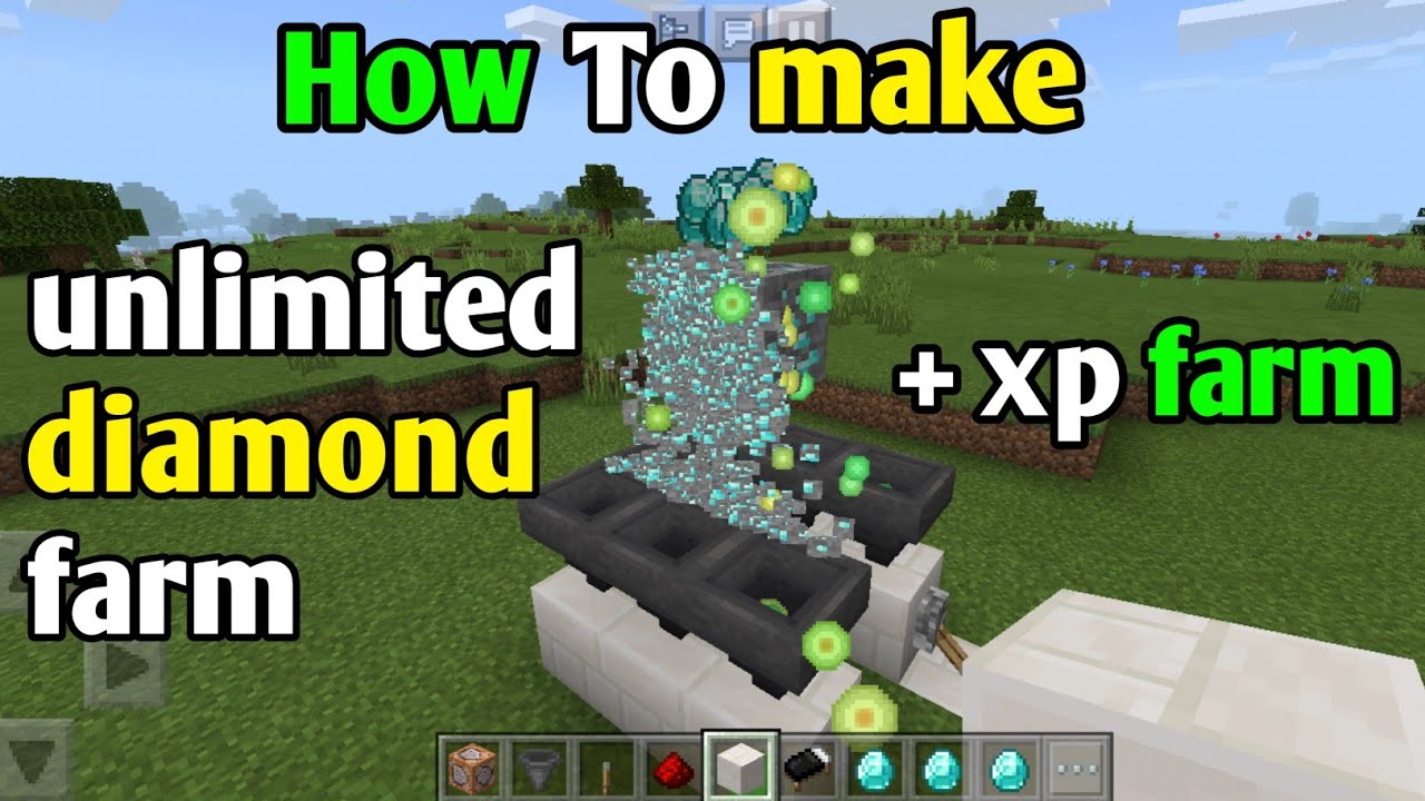 how To make unlimited diamond farm + xp farm in Survival mode in ...