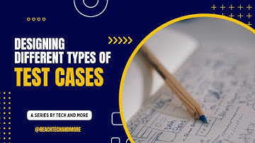 Introduction to designing different types of Test Cases in @salesforce || @reachtechandmore