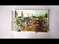 Thies Senegal Urban sketching timelapse. speedpainting boceto