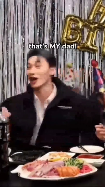 San : that's my dad 😄🤣 #ateez #wooyoung #choisan #birthday #atiny #family #shorts
