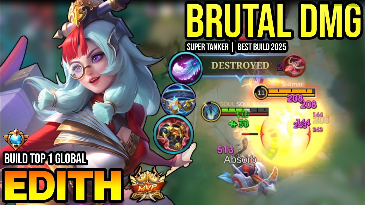 EDITH BEST BUILD 2025 | BUILD TOP 1 GLOBAL EDITH GAMEPLAY | MOBILE LEGENDS✓