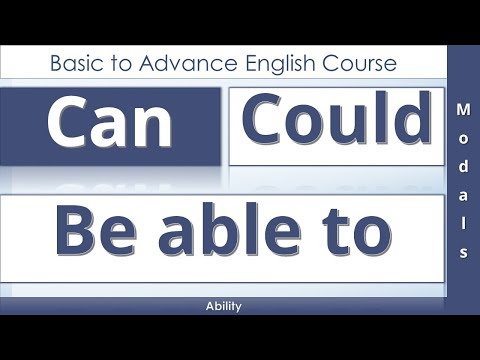 How to use Can, Could and Be Able To – English Modal Verbs for Ability i...