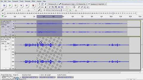 Audacity sitting (time shift tool)