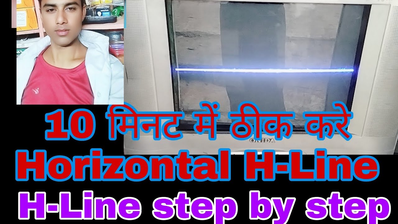 H-Line problem in crt color tv repair//How to Repair horizontal line of color tv