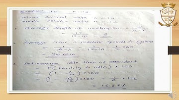 Queuing Theory model 1 problems part 1