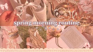 my spring morning routine ‧₊˚❀༉‧₊˚. breakfast, reading + content creating