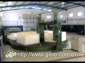 Horizontal cutting foam machine with rotating table  machine horizontale  table tournante gimo