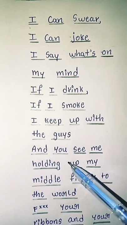 🔴#Pretty Girl #i can swear #i can joke #lyricvideo #music #english 🎵🎵