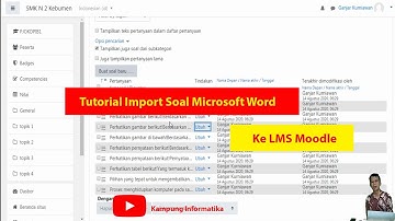 Cara Import Soal Word ke LMS Moodle