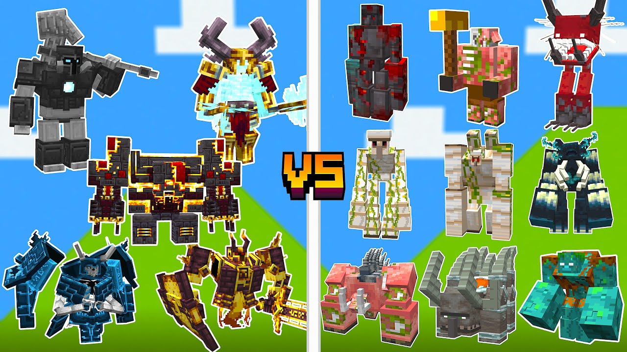 All Bosses vs All Mutants [Minecraft Mob Battle] - YouTube