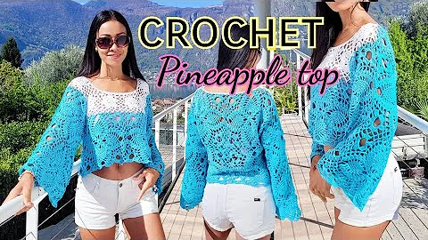 Stunning Pineapple Crochet Summer Top: Perfect for S-L Sizes!