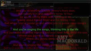 Amy MacDonald – This Is the Life • song with synchronized/karaoke lyrics