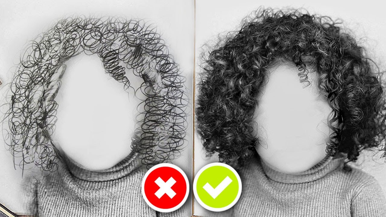 How To Draw Curly Hair With Pencil