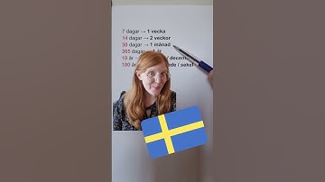 Basic Swedish time periods (weeks, months, years and more)