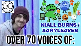 70 VOICES OF NIALL BURNS / XANYLEAVES (aka 100 funny object show moments) 2013-2024