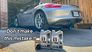 Oil change on a Porsche boxster (981) | Save on maintenance | At home DIY