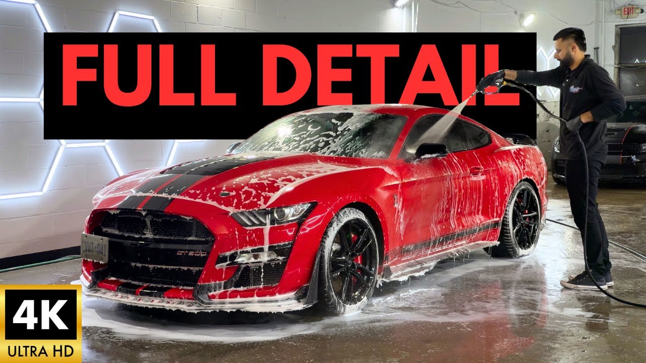 Ford Shelby GT500 full cleaning-Rims&Tire cleaning, hand wash& exhaust sound.