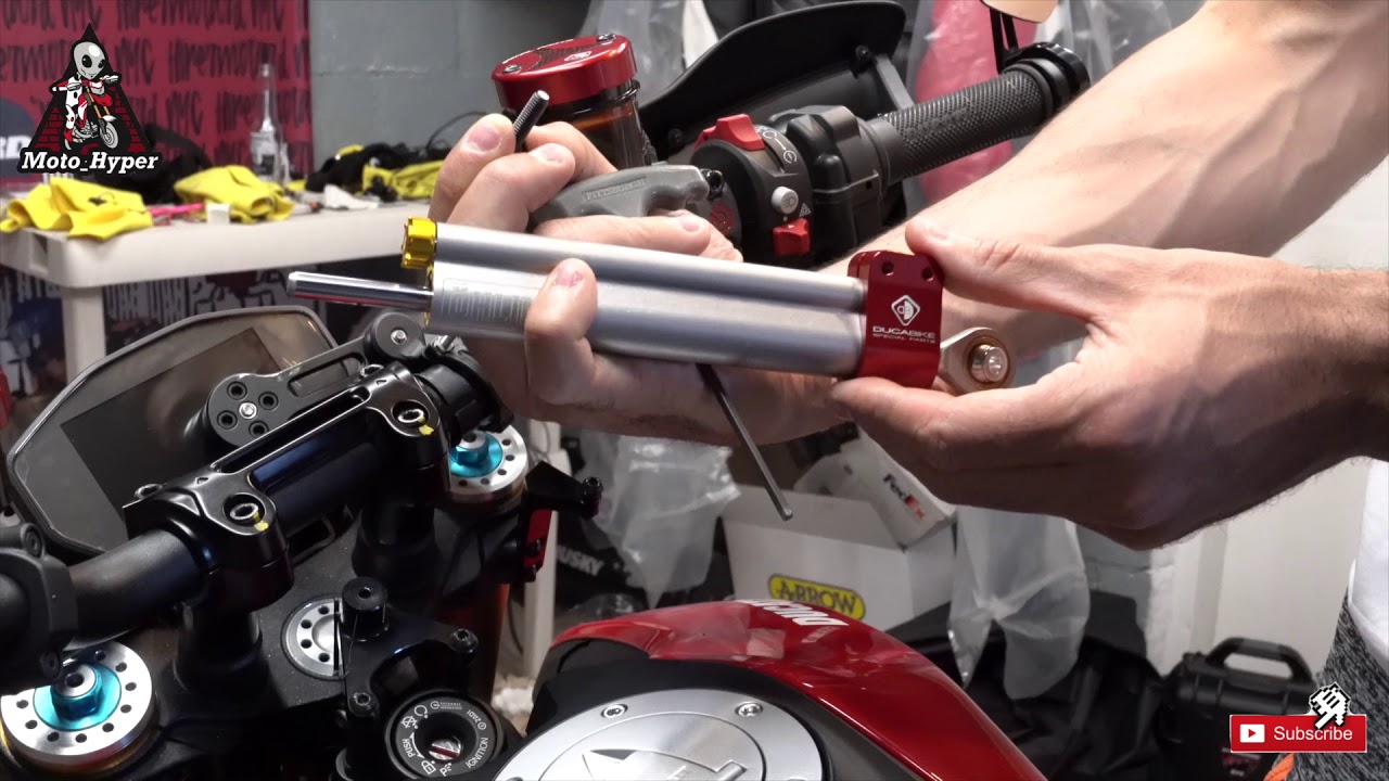 INSTALLATION OF STEERING DAMPER (DUCABIKE) FOR MY HYPERMOTARD 950 YouTube