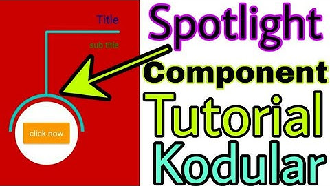 Spotlight component kodular Tutorial Hindi mai || Kodular full basics Tutorial hindi me |YourNewHelp