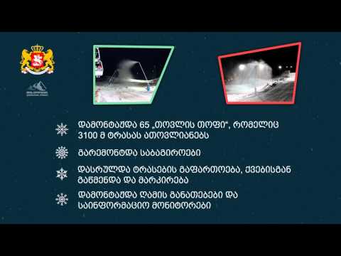 გუდაურსა და ბაკურიანში გათოვლიანების პირველი ფაზა დასრულდა