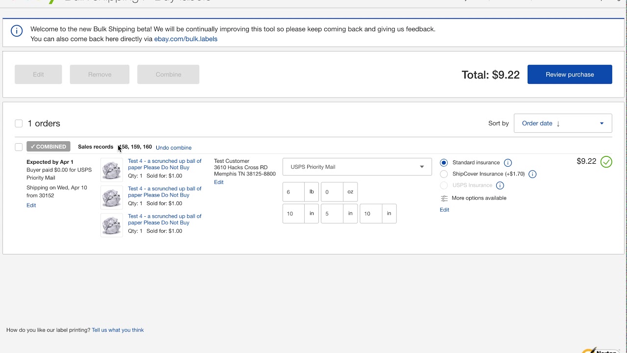 Uncombining combined orders - YouTube