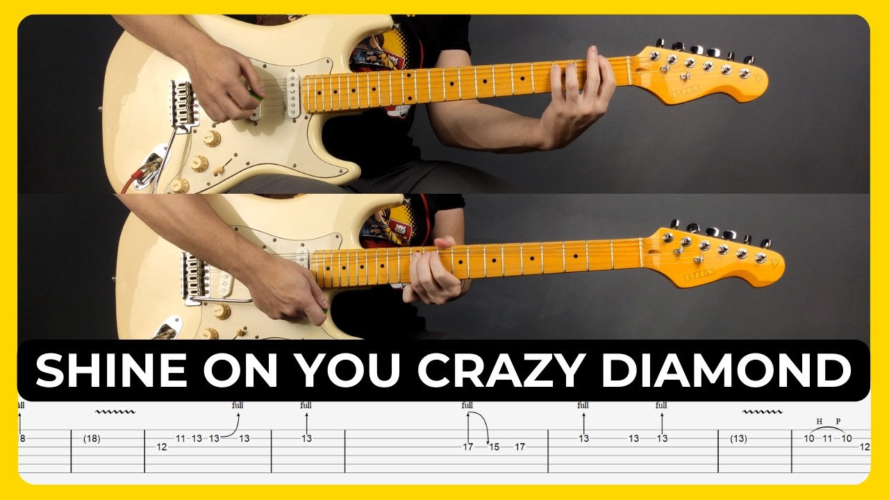 Shine On You Crazy Diamond - Pink Floyd | Tabs | Guitar Lesson | Cover | Tutorial | Solo Shine On You Crazy Diamond - Pink Floyd | Tabs | Guitar Lesson | Cover | Tutorial | Solo