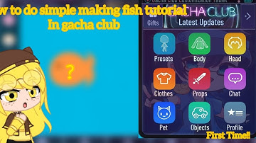 How to do the fish in gacha club🐟😁 (Simple making and first tutorial)|Gacha Vannida