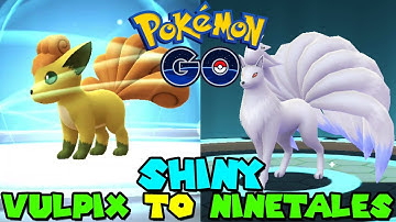 Evolving SHINY VULPIX to SHINY NINETALES in Pokemon Go