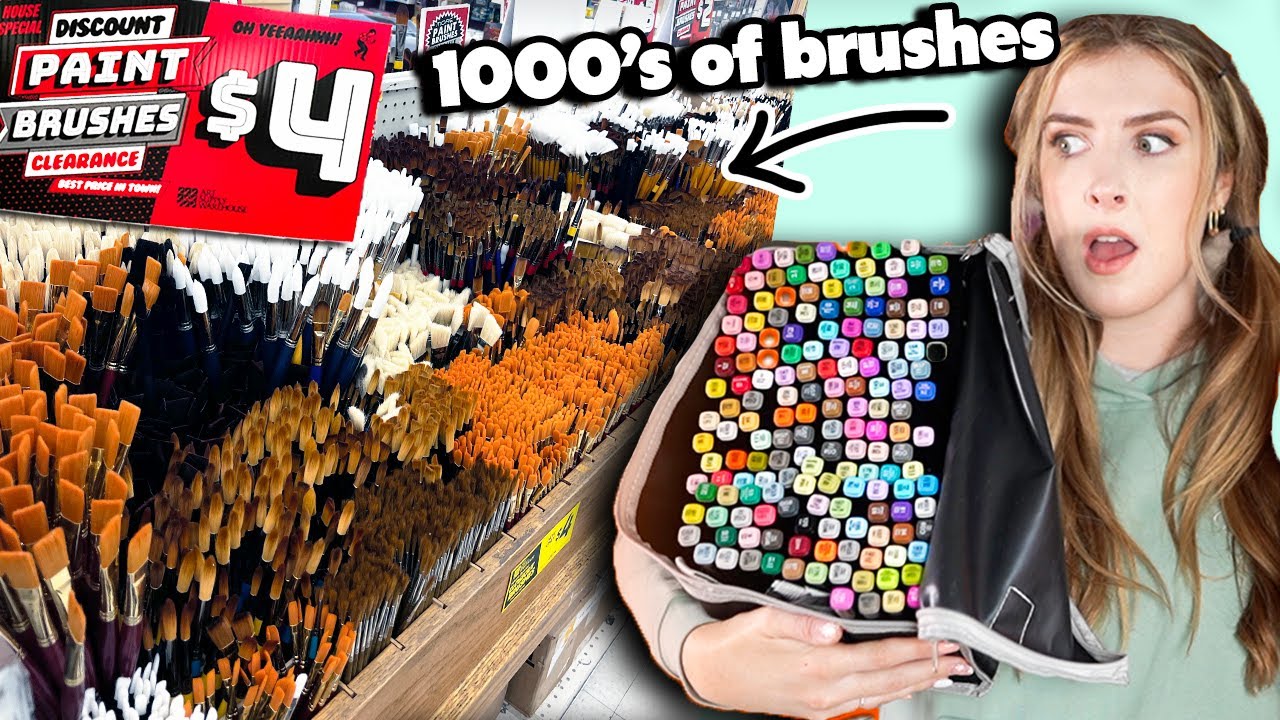 I Went To An ART SUPPLY WAREHOUSE *crazy cheap bargain bin discounts