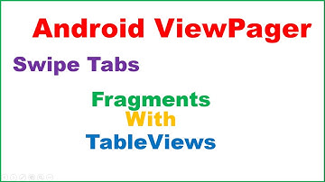 Android ViewPager Ep.02 : Swipe Fragments With TableView, OnRowClick