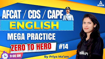 AFCAT/ CDS/ CAPF English Classes 2023 | Mega Selection #part14