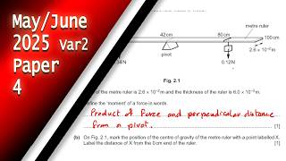 IGCSE Physics May June 2025 Paper 4 Variant 2
