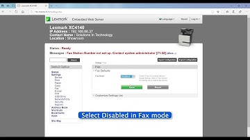 Lexmark - Disable-Enable Fax mode