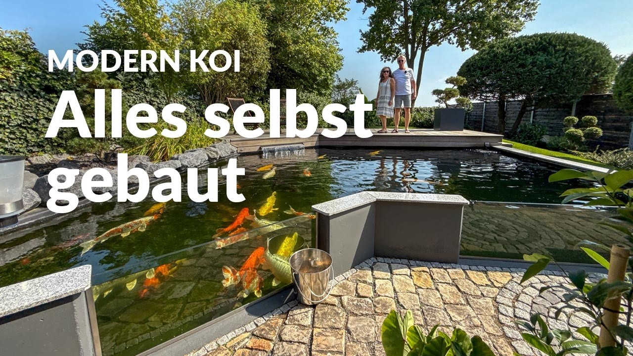 Alex und Jens' 36.000l Hochteich mit 2 Panoramascheiben | Modern Koi Blog #8197