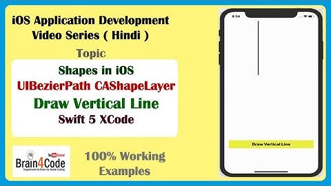 How to draw vertical line with UIBezierpath and CAShapelayer in Swift 5 XCode  | Hindi | iOS
