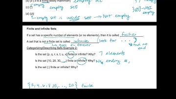 MTH 125 Module 4 Video #2: Categorizing and Describing Sets