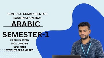 Arabic summaries |semester 1|important  summaries explanation in simple language|Osmania university