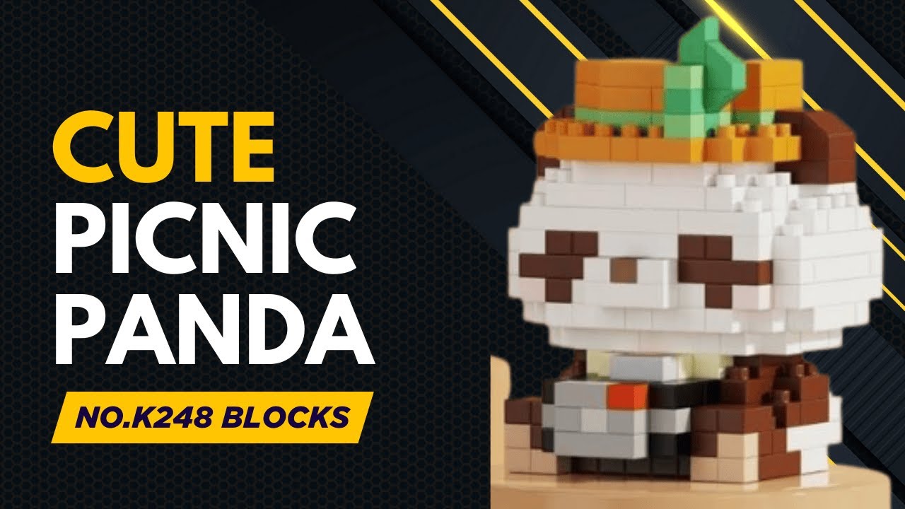 no.k248 Cute Panda Blocks 🐼 Simple Assembly Instructions | Little