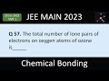 The total number of lone pairs of electrons on oxygen atoms of ozone is_____
