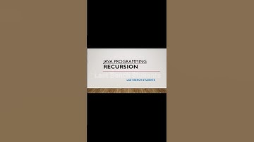Recursion | JAVA | Detailed video in description👇| @LastBenchStudents3  #shorts #education #java