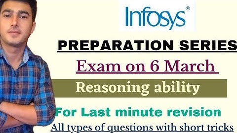 Infosys Previous Year Reasoning Ability Questions||6March Exam|Part 3|Infosys Preparation|shorttrick