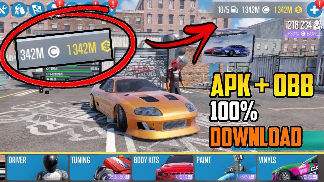 Download CarX Drift Racing 2 Apk + Obb Latest New Update Unlimited Money  And Unlimited Gold 