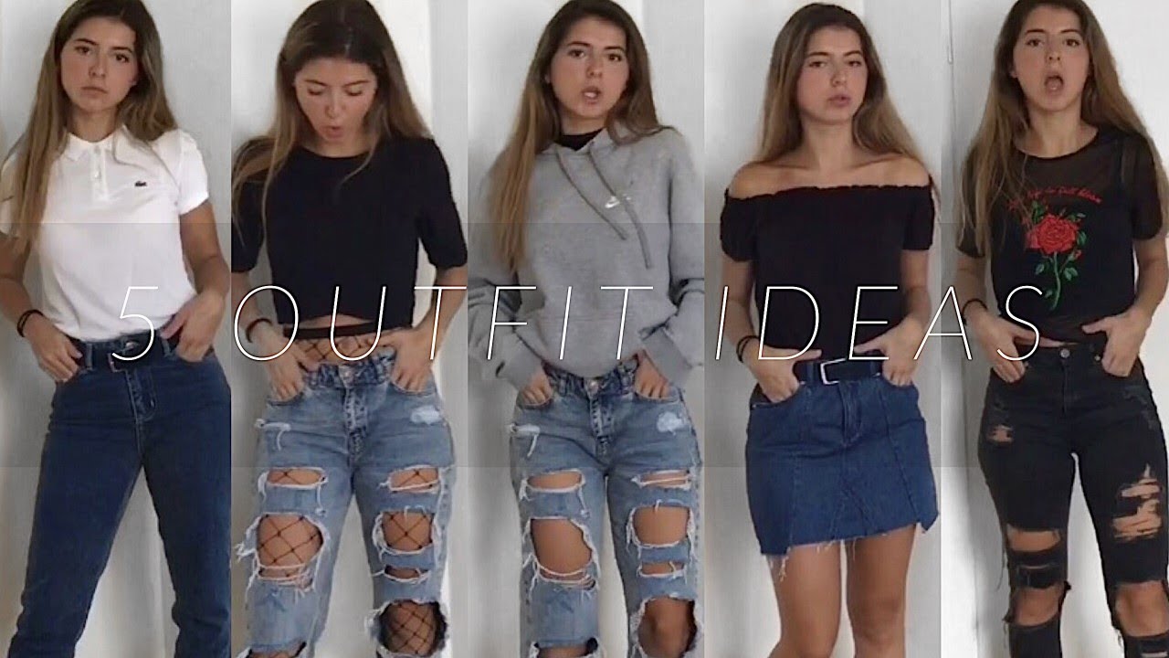 5 OUTFIT IDEAS FOR SCHOOL - YouTube