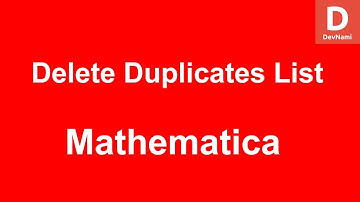Mathematica Delete Duplicates from List