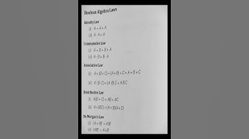 Digital Logic | Boolean Algebra Laws | For Beltron Programmer |Shorts #youtubeshorts | #DE