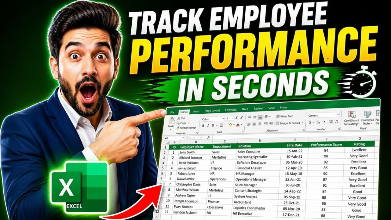 How to Create Employee Performance Report in Excel | Step by Step ...